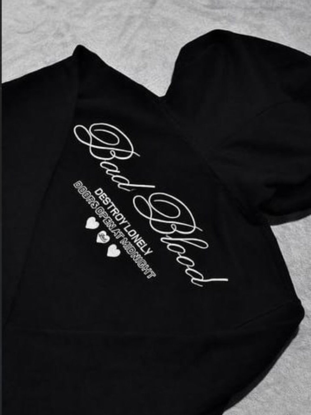 Bad Blood Black Graphic Pullover Hoodie Streetwear Sweatshirt